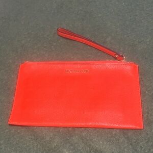 Michael Kors Vibrant Large Orange Wristlet